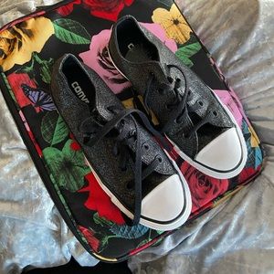 Black glitter Converse